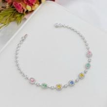 14k Gold 1.15 Ctw Natural Color Diamond & Diamond Bracelet