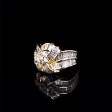 14k Gold 2.10 Ct Natural H Diamond Ring