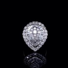 14k Gold 2.10 Ct Natural H Diamond Ring