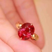 14k Gold 5.43 Ct Natural Tourmaline Ring