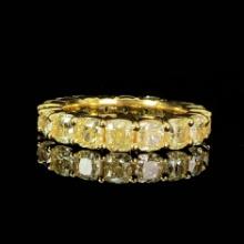 14k Gold 6.00 Ct Natural Yellow Diamond Ring