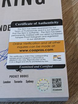 Stephen King Finders Keepers signed Novel with coa