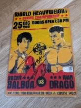 Sylvester Stallone signed metal sign with coa