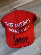 Donald Trump autographed cap with coa