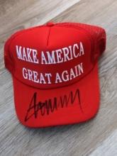 Donald Trump signed make america great again cap with coa