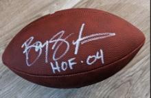 Barry Sanders autographed football with coa