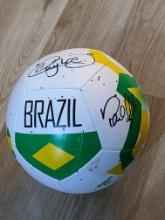 Neymar and Ronaldo signed soccer ball with coa