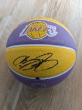 LeBron James signed LA lakers basketball with coa
