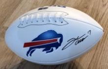 Josh Allen signed football with coa