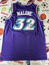 Karl Malone Signed Jazz Jersey With COA