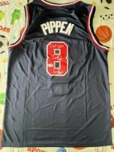 Larry Bird, Scottie Pippen & Patrick Ewing Signed Scottie Pippen USA Olympic Jersey With COA