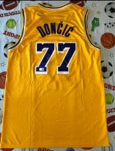 Luka Doncic Signed Yellow Lakers Jersey With COA