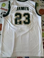 LeBron James White Fighting Irish Jersey With COA
