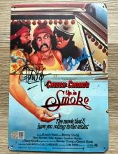 Cheech & Chong Signed Up in Smoke Metal Movie Sign Either COA