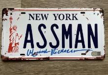 Michael Richards Seinfeld Signed Assman Metal Replica Licence Plate With COA