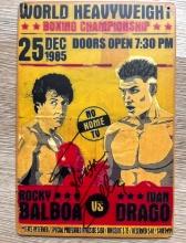 Sylvester Stallone Signed Rocky IV Metal Fight Sign With COAe