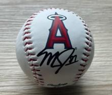 Mike Trout Signed Angels Rawlings Logo Baseball With COA