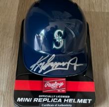 Ken Griffey Jr Signed Seattle Mariners Mini Helmet With COA