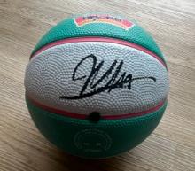 Victor Wembanyama Signed Mini Spurs Logo Basketball With COA