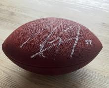 Ray Lewis Signed Ravens Logo Football With COA