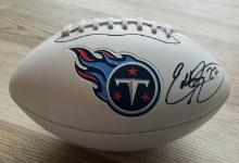 Eddie George Signed Tennessee Titans Logo Football With COA