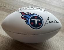 Cam Ward Signed Titans Logo Football With COA