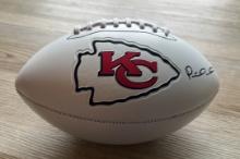 Patrick Mahomes Signed Chiefs Logo Football With COA