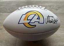 Matthew Stafford Signed Rams Logo Football With COA