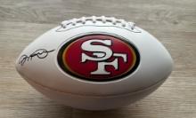 Joe Montana Signed 49ers logo Football With COA