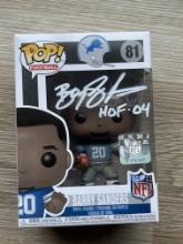 Barry Sanders Detroit Lions Signed Funko Pop With COA