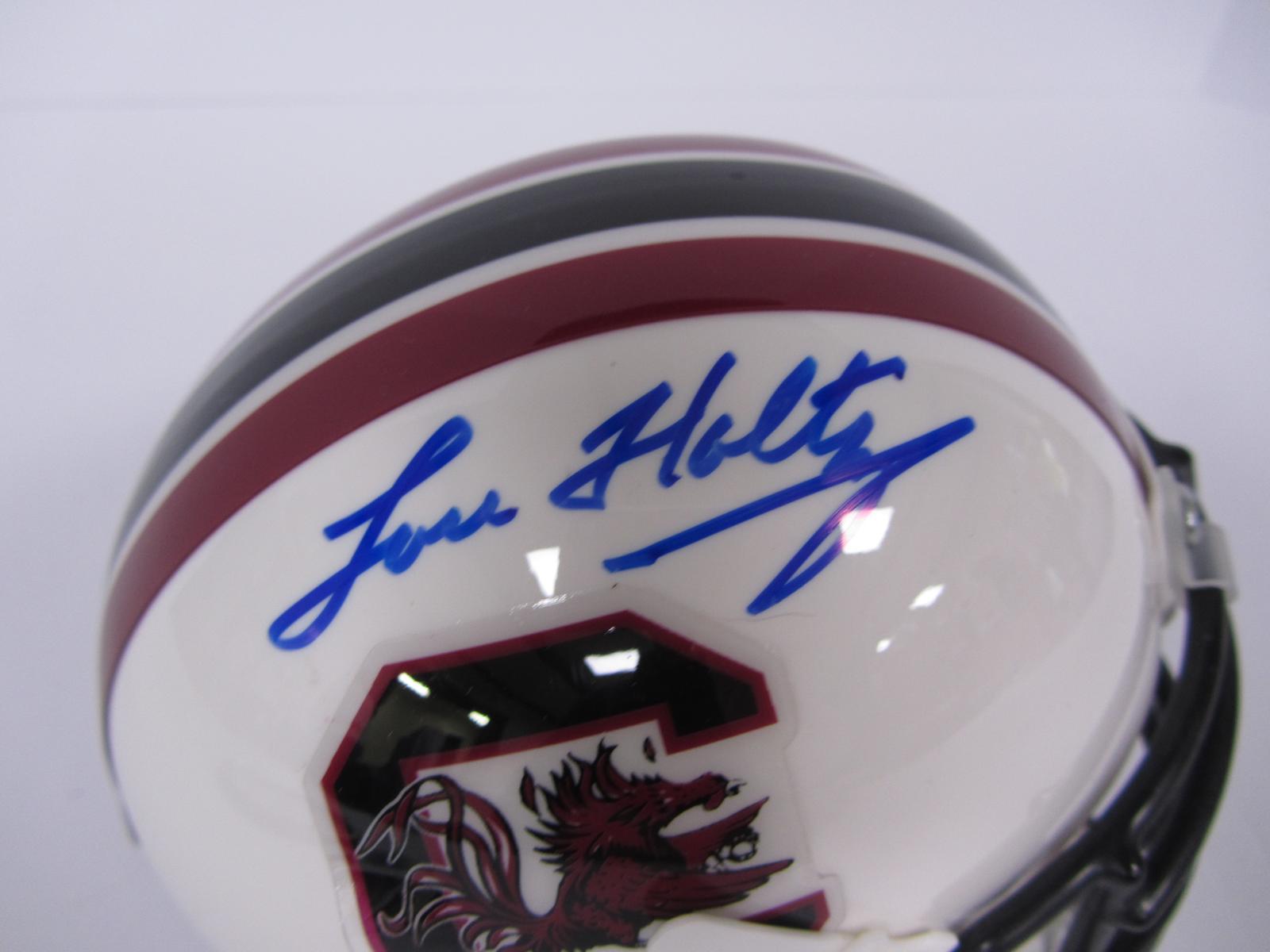 LOU HOLTZ SIGNED GAMECOCKS MINI HELMET COA