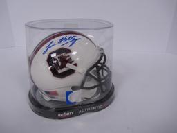 LOU HOLTZ SIGNED GAMECOCKS MINI HELMET COA