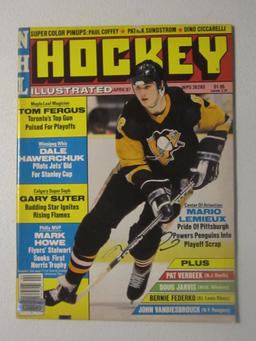 MARIO LEMIEUX SIGNED MAGAZINE WITH COA