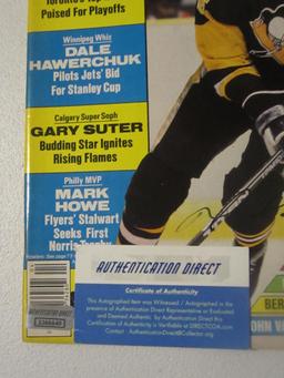 MARIO LEMIEUX SIGNED MAGAZINE WITH COA