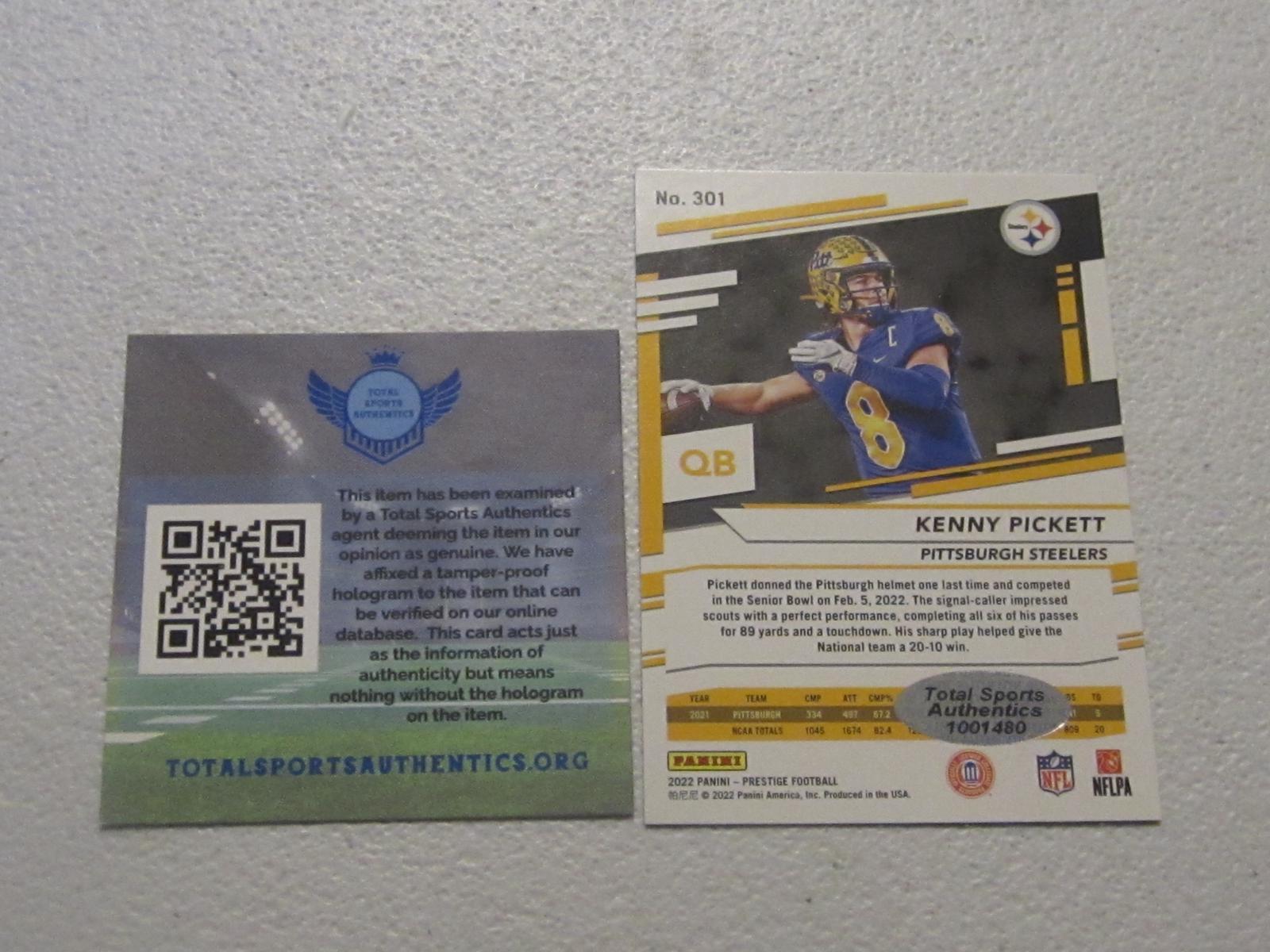 KENNY PICKETT SIGNED ROOKIE CARD WITH COA