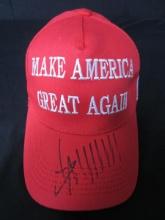 DONALD TRUMP SIGNED RED MAGA HAT COA