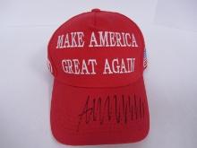 DONALD TRUMP SIGNED RED MAGA HAT COA