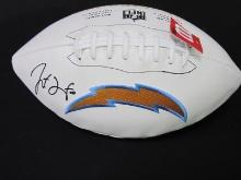 JUSTIN HERBERT SIGNED CHARGERS FOOTBALL COA