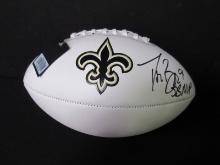 DREW BREES SIGNED SAINTS LOGO FOOTBALL COA