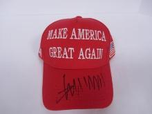 DONALD TRUMP SIGNED RED MAGA HAT COA