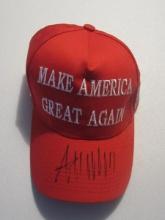 DONALD TRUMP SIGNED MAGA HAT WITH COA
