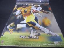 PAT WHITE SIGNED 16X20 PHOTO WVU COA