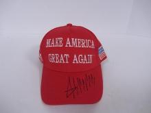 DONALD TRUMP SIGNED RED MAGA HAT COA