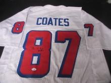PATRIOTS BEN COATES SIGNED JERSEY FSG COA