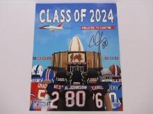 ANDRE JOHNSON SIGNED 2024 HOF POSTER COA