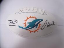 Waddle & Tagovailoa Signed Football TSA