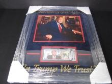 Framed Donald Trump Signed Prop Money CAS