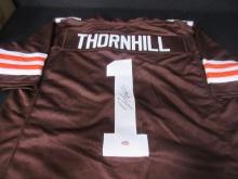 BROWNS JUAN THORNHILL SIGNED JERSEY COA