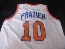 WALT FRAZIER SIGNED NEW YORK 10 JERSEY COA