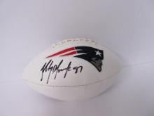 Rob Gronkowski Signed Logo Football Player Holo